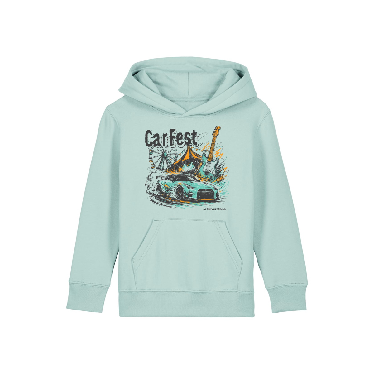 Kids Carfest Festival Sketch Blue Hoodie