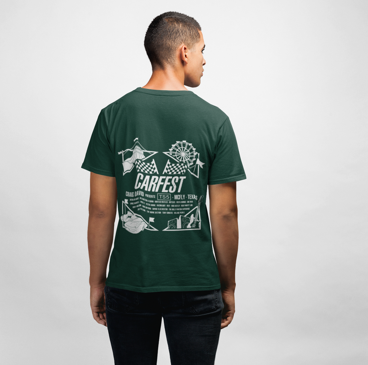 Carfest Flags Green T-shirt
